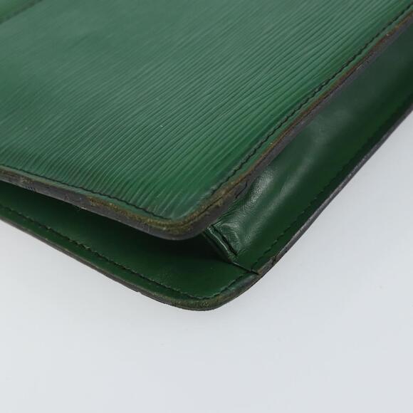 LOUIS VUITTON Epi Montaigne 27 Clutch Bag Green M52654 LV Auth bs31283